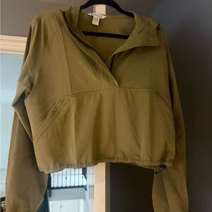 Athleta Olive Hooded Lightweight Utility Jacket